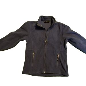💚 Dark Blue Port Authority Fleece Zippered Jacket Youth Small
